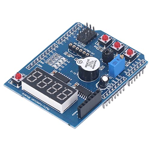 XD‑203 MCU Multifunctional Expansion Board Development Board 4 Digit Digital Display Development Module for Voice Device 70 x 50mm
