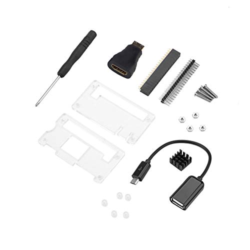 mumisuto Foundation Suite Kit Accessories for Raspberry Pi Zero W/Zero 20Pin GPIO Header, OTG Cable, Switch Cable, HDMI Adapter, Heatsink （1 Set ） | The Storepaperoomates Retail Market - Fast Affordable Shopping
