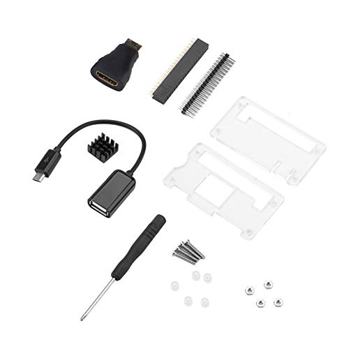 mumisuto Foundation Suite Kit Accessories for Raspberry Pi Zero W/Zero 20Pin GPIO Header, OTG Cable, Switch Cable, HDMI Adapter, Heatsink （1 Set ） | The Storepaperoomates Retail Market - Fast Affordable Shopping