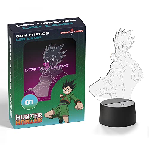 Otaku Lamps Gon Freecss Hunter X Hunter – Anime Lamp Figure Night Light, 16 Color RGB LED – Remote, 3D Anime Room Décor Gift for Otaku