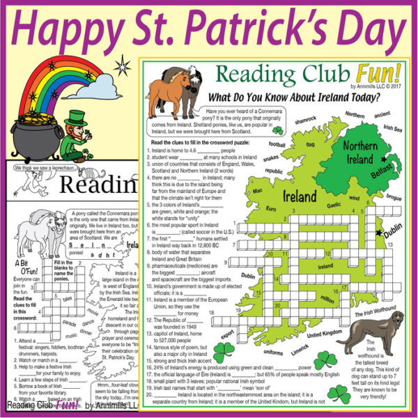 St. Patrick’s Day and Fun Facts About Ireland Puzzle Set