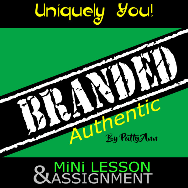 Branded Authentic Uniquely YOU! Growth Mindset Character Development Self Awareness Activity!