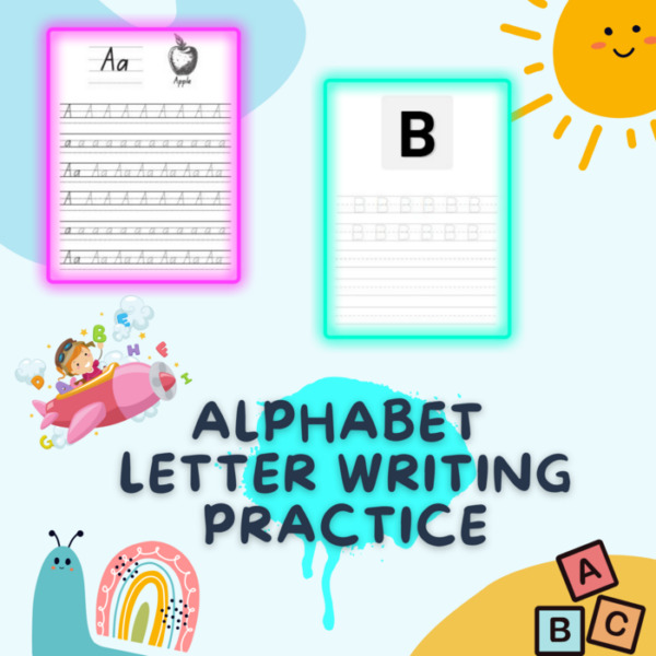 Alphabet Practice Pages • Letter Tracing Handwriting Worksheets & Alphabet Book