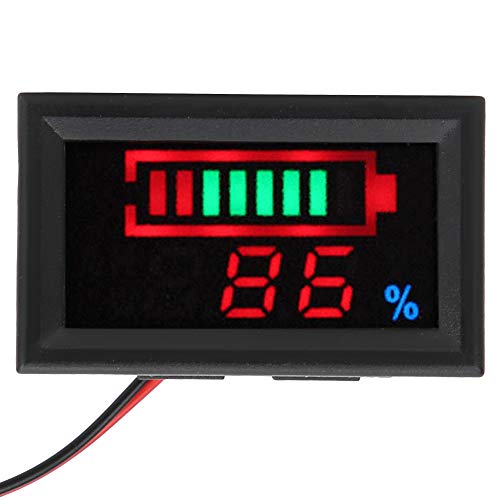 Battery Capacity Meter, Battery Tester 1.8×1.0in Battery Capacity Indicator for Bikes for Power Bank for Motorcycles(Lead Acid, 24V)