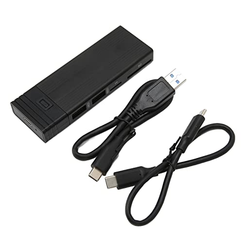 M.2 NVME SSD Enclosure Adapter, 10Gbps USB C Aluminum Case, Professional Portable State Drive External Enclosure for Computer Tablet (Black)