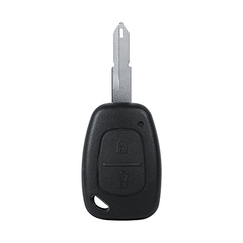 Key Fob, 2 Buttons Key Shell, Remote 2 Buttons Uncut Blank Blade Auto Car Key Fob Shell Case