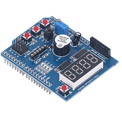 Multifunction Expansion Board, MCU Development Board Compact 70x50mm Digital Display with 4 LED Indicators for Wireless Experiment