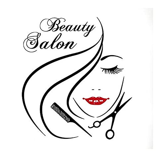 Home Find Beauty Salon Logo Design Hair Salon Studio Wall Decals Makeup Artist Stylist Fashion Girl Silhouette Vinyl Wall Stickers Interior Decor Sticker Hairdresser Hairstyle Girl Hairdresser’s