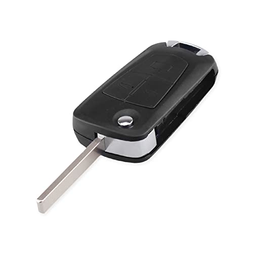 WQXZH New Flip Folding Remote Key Case 3 Button Black 3 BTN Fit for Vauxhall Opel Astra Vectra Zafira HU100 Blade Key Shell