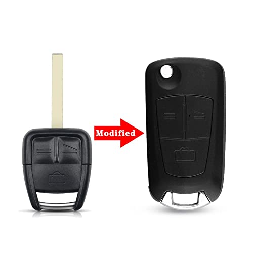 WQXZH New Flip Folding Remote Key Case 3 Button Black 3 BTN Fit for Vauxhall Opel Astra Vectra Zafira HU100 Blade Key Shell | The Storepaperoomates Retail Market - Fast Affordable Shopping