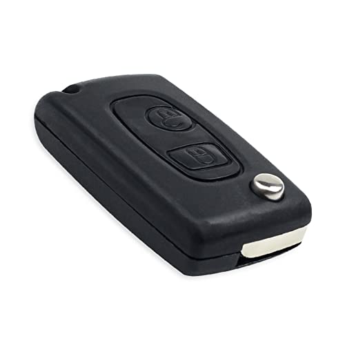 WQXZH 2 Buttons Remote Key Shell Case Folding Flip Fob Fit for Peugeot 107 207 307 407 607 1007 for Citroen C1 C2 C3 Pluriel C4 C5 C8 Key Shell
