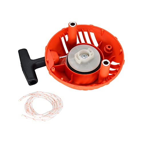 Hachiparts 576368301 579063101 Recoil Starter Assembly Compatible with Husqvarna 128C 128CD 128LD 128LDX 128R 128RJ 128DJX String Trimmer Brushcutter Recoil Starter with 2M Rope Pull Cord
