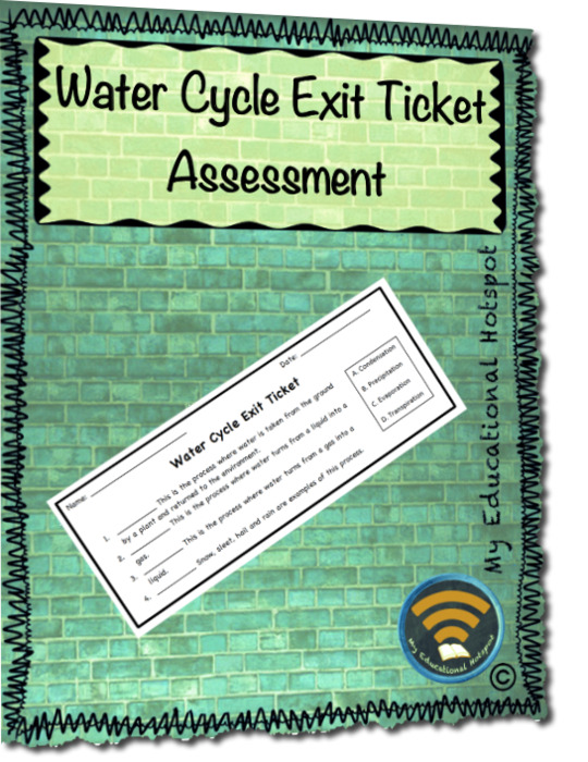 Water Cycle Exit Ticket | The Storepaperoomates Retail Market - Fast Affordable Shopping