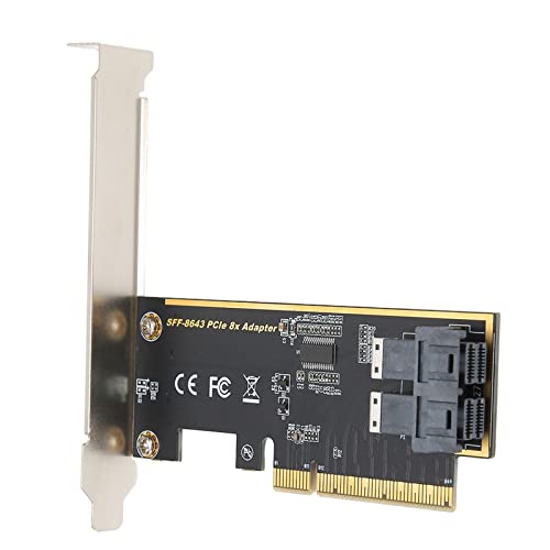 PCIE X8 to U.2 Adapter Card, for U.2(SFF-8639) PCIe NVMe SSD, Support 2.5″ U.2 SFF SSD, SFF-8643 Mini-SAS HD 36Pin Connector, for Desktop