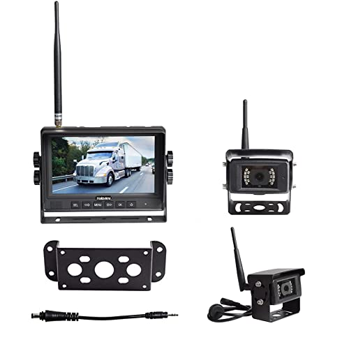 Haloview MC7108-2 Wireless RV Backup Camera System 7” Monitor and 2pcs Camera and Bracket Adapter Compatible with Pre-Wired RVs for Truck/Trailer/RV/Pickups/Camping Car/Van/Farm