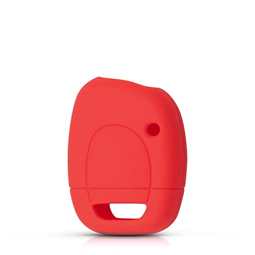 WQXZH Rubber Silicone Key Case Fit for Renault Clio Kangoo Master Twingo Vauxhall Movano Keyless Car Fob Protective Skin Cover Key Shell (Color Name : Red)