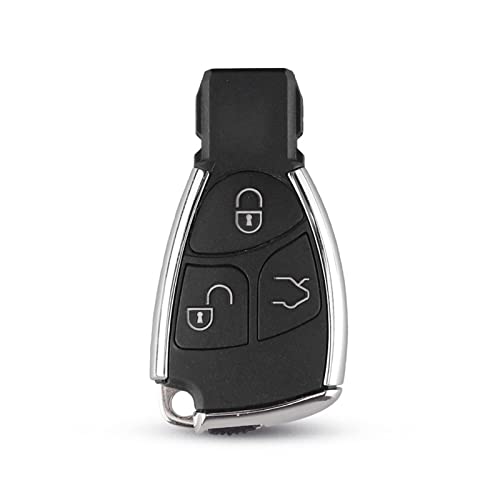 WQXZH Modified 3 4 3+1 Buttons Remote Key Fob Case Cover Fit for Mercedes Benz B C E ML S CLK CL Chrome Style Key Shell (Number of Buttons : 3 Buttons)