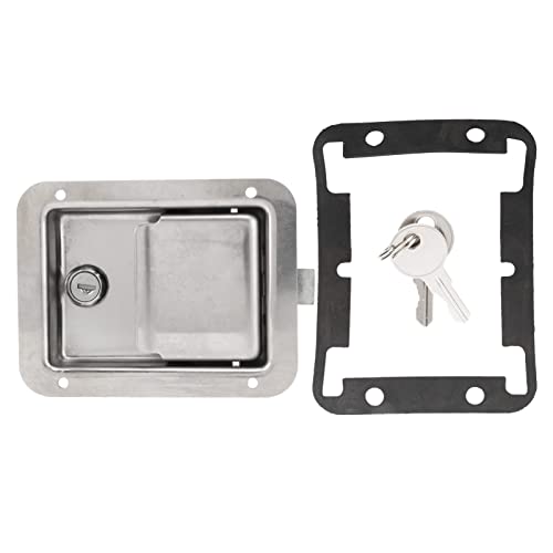 Aramox RV Handle Latch, Stainless Steel Toolbox Lock RV Handle Latch Paddle Lock with 2 Keys for Trailer Truck Camper