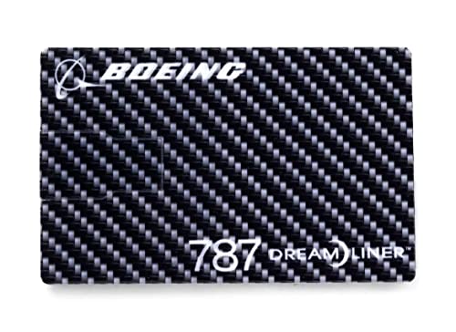 Boeing B787 CARBONO Fibre Logo 16GB Flat USB Drive