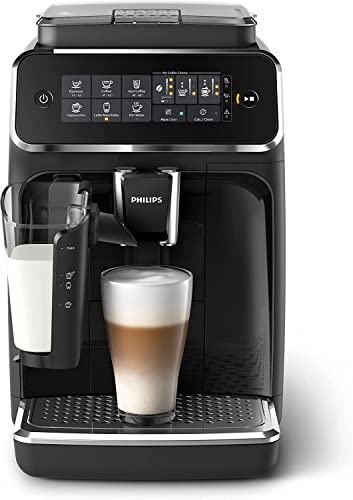 PHILIPS 3200 Series Fully Automatic Espresso Machine w/ LatteGo & Iced Coffee, EP3241/74, Black