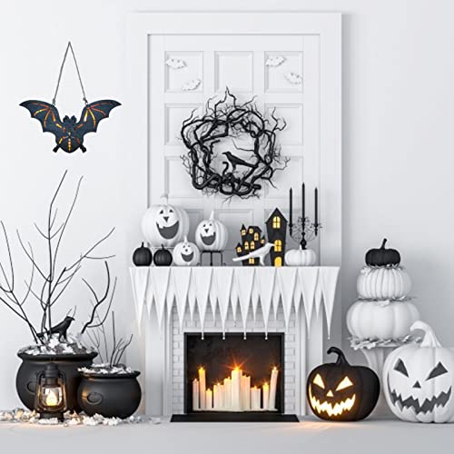 Anseetry Halloween Bat Hanging Sign, Welcome Sign for Front Door, Led Wooden Cutout Hanging Bat Halloween Door Sign Window Wall Hanging Ornament for Home Outdoor Indoor Decoration (Wood Color,One) | The Storepaperoomates Retail Market - Fast Affordable Shopping