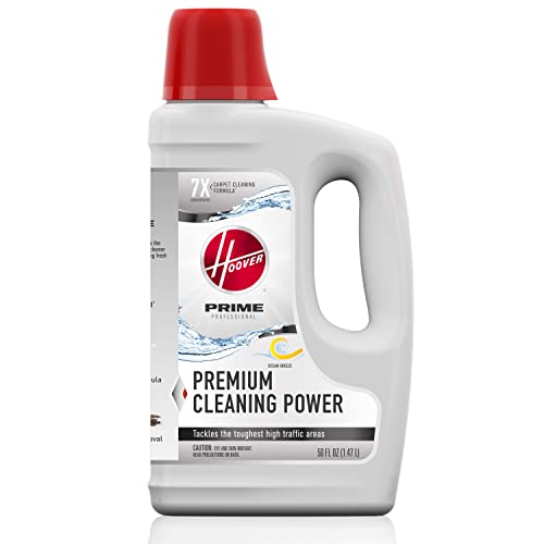 Hoover Prime Professional Deep Cleaning Carpet Shampoo, Concentrated Machine Cleaner Solution, 50oz Formula, AH31959, White