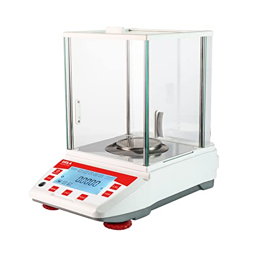 UCLA SCIENTIFIC Analytical Balance 0.1mg Precision Lab Scale 0.0001g Digital Analytical Scale RS232 UCLA Interface gn DWT Laboratory Electronic Balance LCD Display with Glass Windshield (120g/0.1mg)