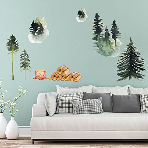 Wall Decals for Kids, Removable Tree Wood Forests Wall Decals Peel and Stick Art Stickers for Baby’s & Kids Room Nursery Classroom Decor Kindergarten Playroom and Party Wall Decorations