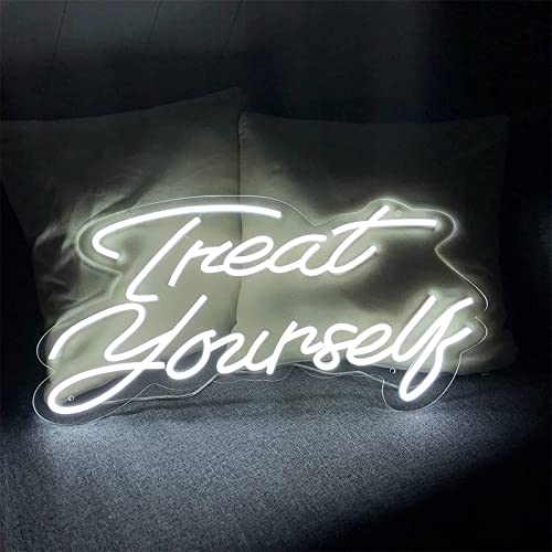 MAXSMLZT Treat Yourself Neon Lights Room Bedroom Party Shop Wedding Neon Sign Home Custom Signs Vibe Arcade Art Illuminate Wall Decoration Light,A | The Storepaperoomates Retail Market - Fast Affordable Shopping