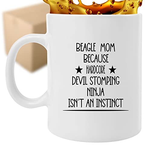 Coffee Mug Beagle Mom Because Devil Stomping Ninja Isn’t a , Funny 819051