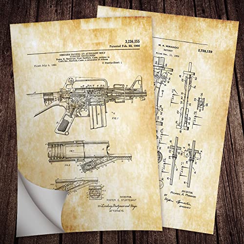 HK Studio Vintage Posters Decal for Weapon Wall Art, Indie Room Decor – Gun Patent Posters for Room Aesthetic – 7.8″ x 11.8″, Pack 12 | The Storepaperoomates Retail Market - Fast Affordable Shopping