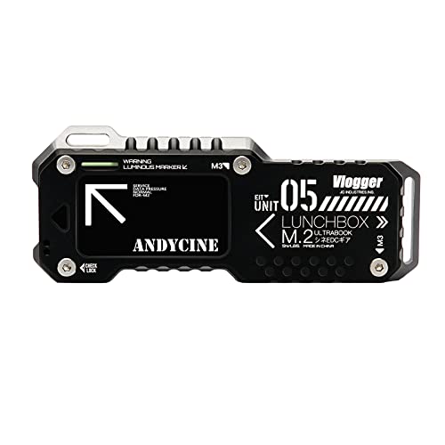ANDYCINE Lunchbox V M.2 SSD NVME&SATA Enclosure M.2 Case up to USB 3.1 Gen 2 10Gbps,Compatible for Selected Camera,PC, Mobile Phone and Laptop