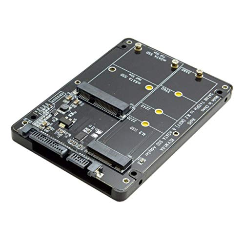 2 in 1 Combo M.2 NGFF B-Key & mSATA SSD to SATA 3.0 Adapter Converter Case Enclosure