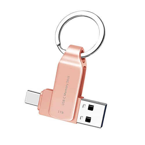 Thumb Drive 1TB Phone Photo Stick Android Flash Drive USB C Memory Stick 1TB USB3.1 Type C Richwell for Android iPad USB C Devices MacBook Pro and Computers USB C-1TB 03 Pink
