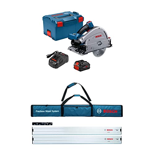 Bosch PROFACTOR GKT18V-20GCL14 18V Cordless 5-1/2 In. Track Saw Kit with BiTurbo Brushless Technology and Plunge Action with Tracks and Connector Kit | The Storepaperoomates Retail Market - Fast Affordable Shopping
