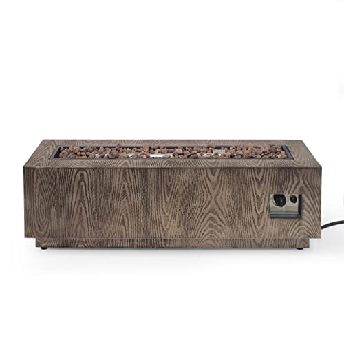 Christopher Knight Home 317519 Wellington Fire Pit, Brown Wood Pattern