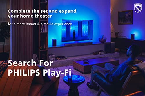 Philips Fidelio FB1 7.1.2-Channel Surround Sound Soundbar with Integrated Subwoofer + DTS Play-Fi, Black | The Storepaperoomates Retail Market - Fast Affordable Shopping