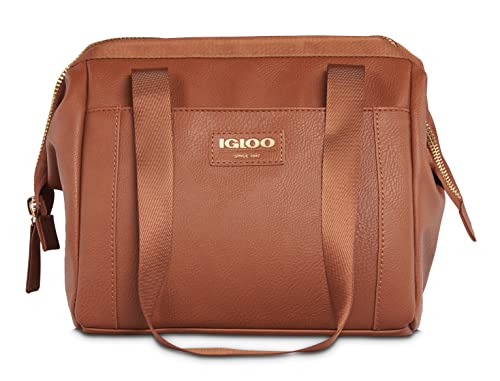 Igloo Cognac Premium 9-Can Luxe Lunch-Tote Cooler Bag