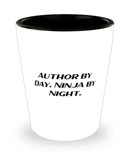 Inappropriate Author Shot Glass, Author by Day. Ninja by Night, Gag for Friends, Holiday