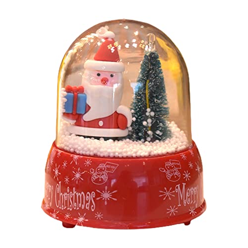 Galand Christmas Musical Box Snowman Santa Claus Snow Globe Ornament Santa Claus Girl Gift Snowman