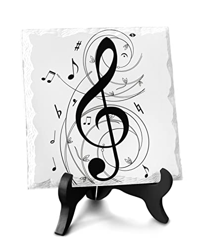Table Plaque Musical Note Decoration Holiday Gift Table Ornaments Black and White Music Melody Decoration Holiday Gift Table Ornaments