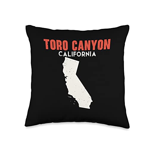 USA State Toro Canyon America American Tourist Tra Toro Canyon California USA State America Travel Californian Throw Pillow, 16×16, Multicolor