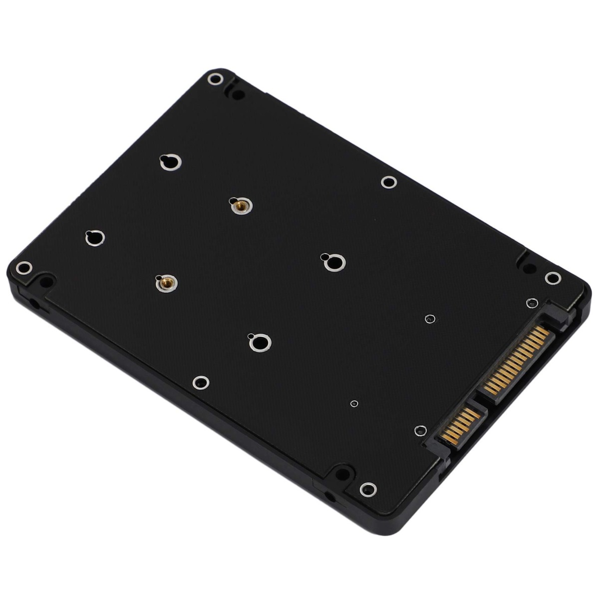 Bassulouda Mini Pcie mSATA SSD to 2.5 inch SATA3 Adapter Card with Case 7 mm Thickness Black | The Storepaperoomates Retail Market - Fast Affordable Shopping