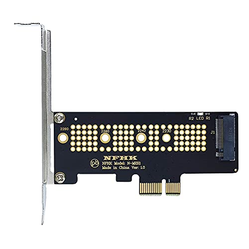 Vrttlkkfe NVMe PCIe M.2 NGFF SSD to PCIe X1 Card PCIe X1 to M.2 Card Support 2230 2242 2260 2280 Size NVMe M.2 SSD