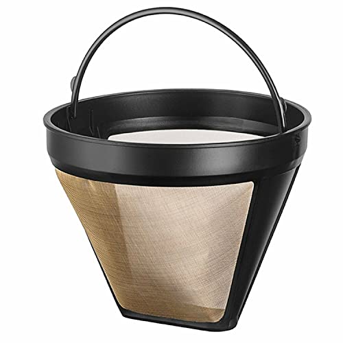 Gold-tone Coffee Filter Compatible with KRUPS SAVOY, Ninja, Braun, DeLonghi