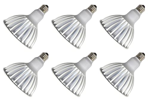 (6 Bulbs) GE 20109 LED PAR38 Narrow Beam LED lamp, 3000 Lumens, 32 watts, 3000K Warm White, spot Light, Wet Rated
