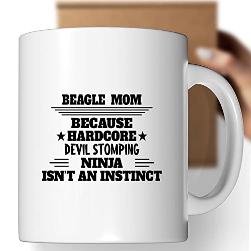 Coffee Mug Beagle Mom Because Devil Stomping Ninja Isn’t a , Funny 733377