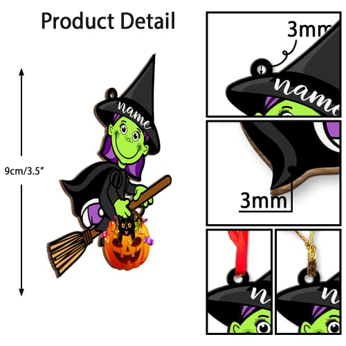 Personalized Green Witch Pumpkin Season Ornament – Custom Name Wooden/Acrylic Ornament, Witch Halloween Ornament, X-mas Accessories & Decorations, Christmas Tree Decor, Decorative Gift Home Ornament | The Storepaperoomates Retail Market - Fast Affordable Shopping