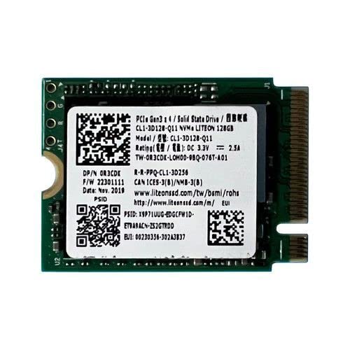 Dell R3CDK 128GB Solid State Drive – M.2 2230 – PCIe 3.0 x 4 – NVMe (Renewed)