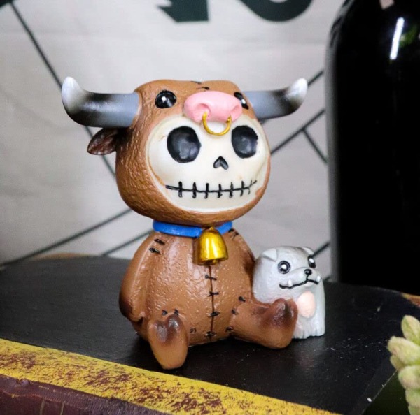 PIÑATAS OLE El Toro The Bull Costume Skeleton Monster Figurine 3″ H – Favorite Decor Store